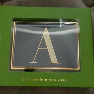 New in Box Kate Spade “A” Monogram card case